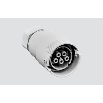 Quick connector IP66/67 4P+T socket part black