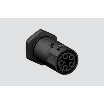 Schnellverbinder IP66/67 4P+T Buchsenteil Einbau schwarz