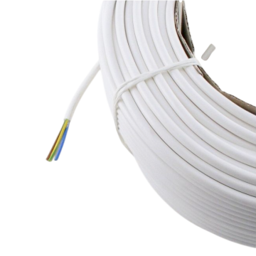 Cable round 3x0.75mm white 100m