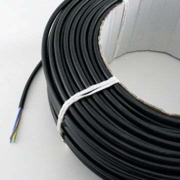 Cable round 3x0.75mm black 100m