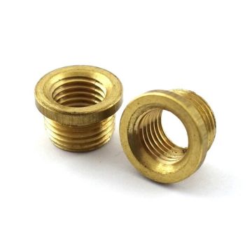 Brass reductions with round collar, IT:M8x1, AG:M10x1