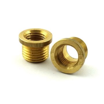 Brass reductions with round collar, IT:M8x1, AG:M10x1