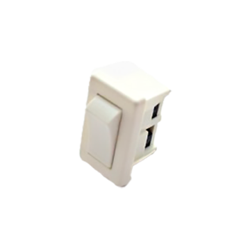 Built-in rocker switch white