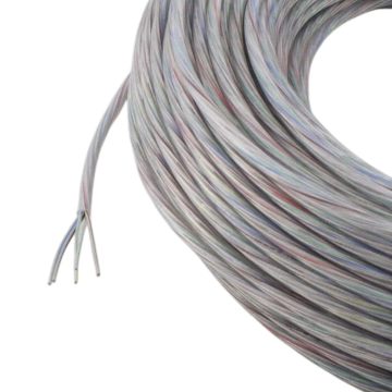 Cable round 5x0.75mm2 transparent Ø6.3mm cut/m
