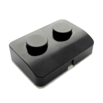 2-way foot pedal switch black
