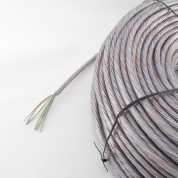 Cable round 7x0.75mm2 transparent Ø6.8mm cut/m