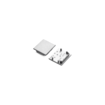 Set of end caps case without hole, silver