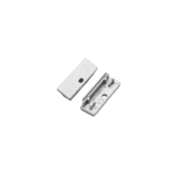 Set of profile end caps silver with hole