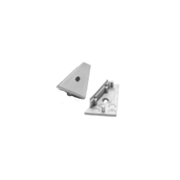 Set of end caps Angle M without hole, silver