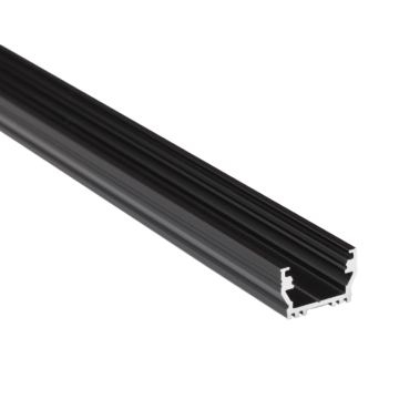 Aluminum profile universal 2m black anodized