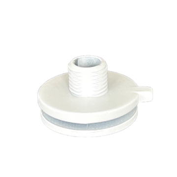 Adaptateur Mamelon vers In-Track M10x1 H=8mm blanc