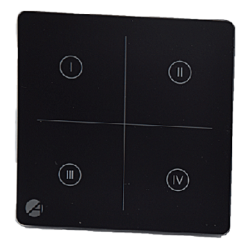 CASAMBI Wandschalter aus Glas schwarz Einbau 230V