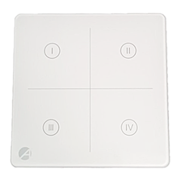 CASAMBI Wandschalter aus Glas weiss Einbau 230V