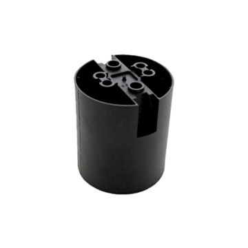 Lampenfassung E27 glatt schwarz