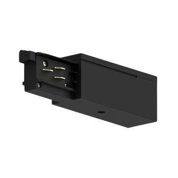Black protective conductor feeder on the left