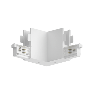 Corner feeder H-rail external protective conductor white