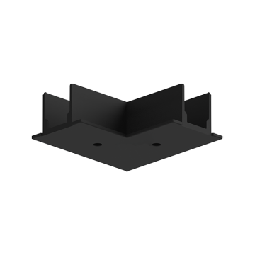 Installation cover for L-connector, black