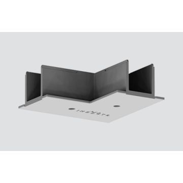Einbauabdeckung für L-Verbinder grau