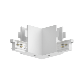 Corner feeder H-rail protective conductor internally white