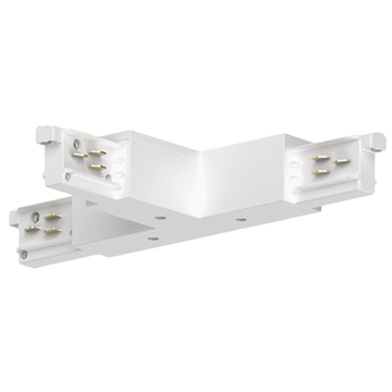 Connecteur en T conducteur de protection interne gauche blanc