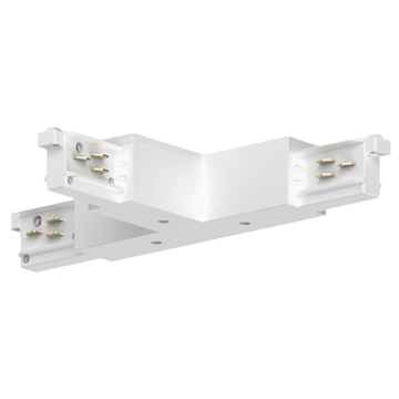 Connecteur en T conducteur de protection externe droit blanc