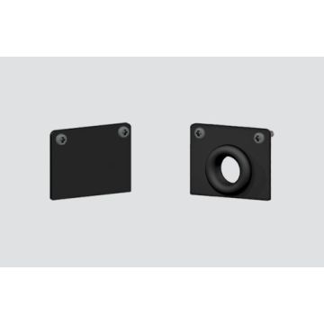Metal end cap for white rail