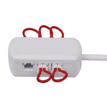 Verteilerbox 6-Weg mit Kabel rot/schwarz 15cm Lg