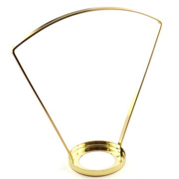 Brass-plated pull bar.