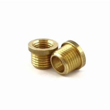 Brass reductions with round collar, IT:M8x1, AG:M10x1