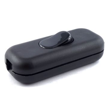 Rocker intermediate switch 2-pole black