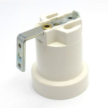 Lampenfassung E27 glatt mit angebautem Winkel