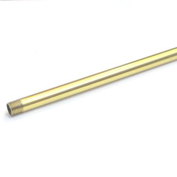 Rohr mit Endgew. 1/4" Messing zaponiert Lg. 1m