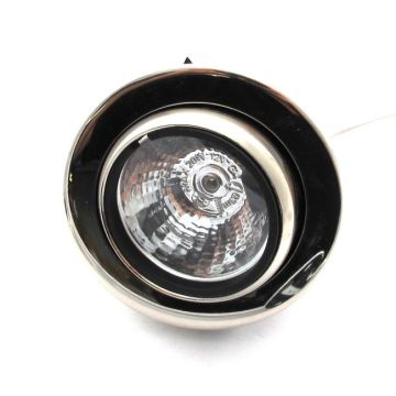 Low-voltage recessed light G4 max. 20W movable with chrome glass