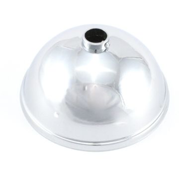 Chrome-plated brass canopy with adjusting screw