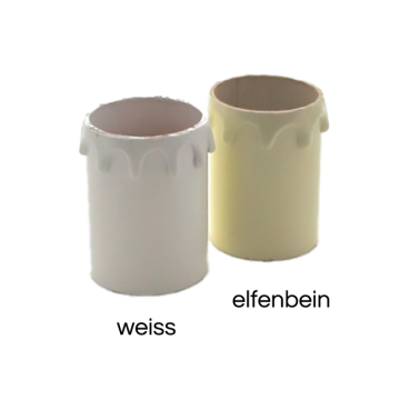 Candle sleeve for E27 socket length 60mm ivory