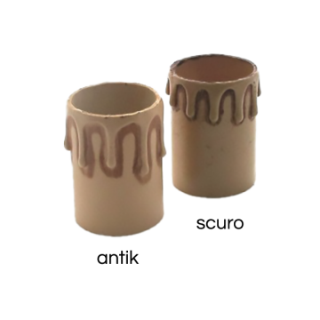Candle sleeve for E27 socket length 60mm antique