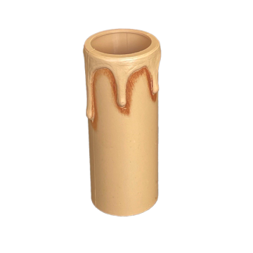 Candle sleeve for E14 candle holder length 65mm antique with drops
