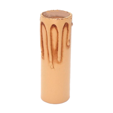Candle sleeve for E14 socket length 90mm antique with drops