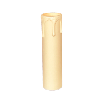 Candle sleeve for E14 candle holder length 100mm ivory plastic