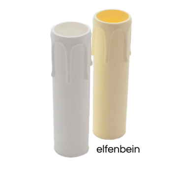 Candle sleeve for E14 socket length 105mm ivory