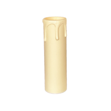 Candle sleeve for E14 candle holder with drop length 85mm ivory