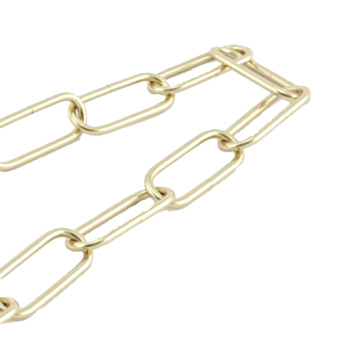 Kette Eisen messingfarbig vernickelt + zaponiert 100cm