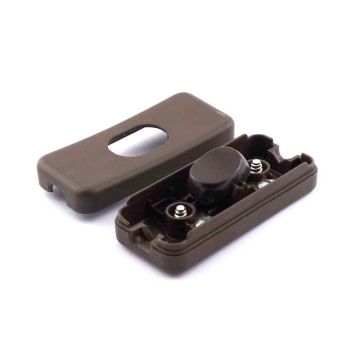 Intermediate rocker switch dismantled for round cable, brown screwable