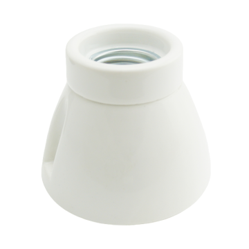 Ceiling socket E27 porcelain white