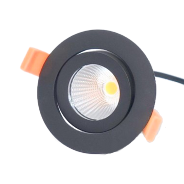 LED Downlight 9W 3000K CRI90 38° DALI dimmbar schwarz inkl. LED Driver