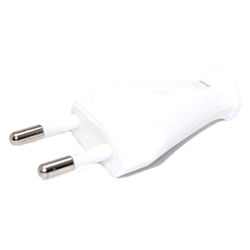 Euro plug for flat cable 250V/2.5A pluggable white