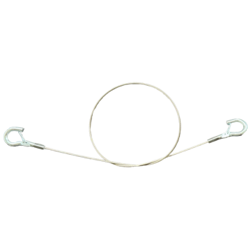 Fall protection 1.5x19 inox 400mm Z hooks at both ends