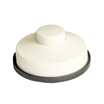 White foot pedal switch mounted with white button