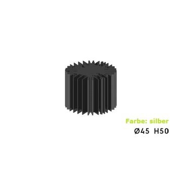 Heat sink Crystal D45x50 silver
