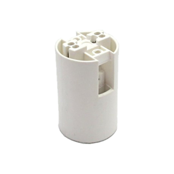 Lampenfassung E14 Thermoplast glatt weiss